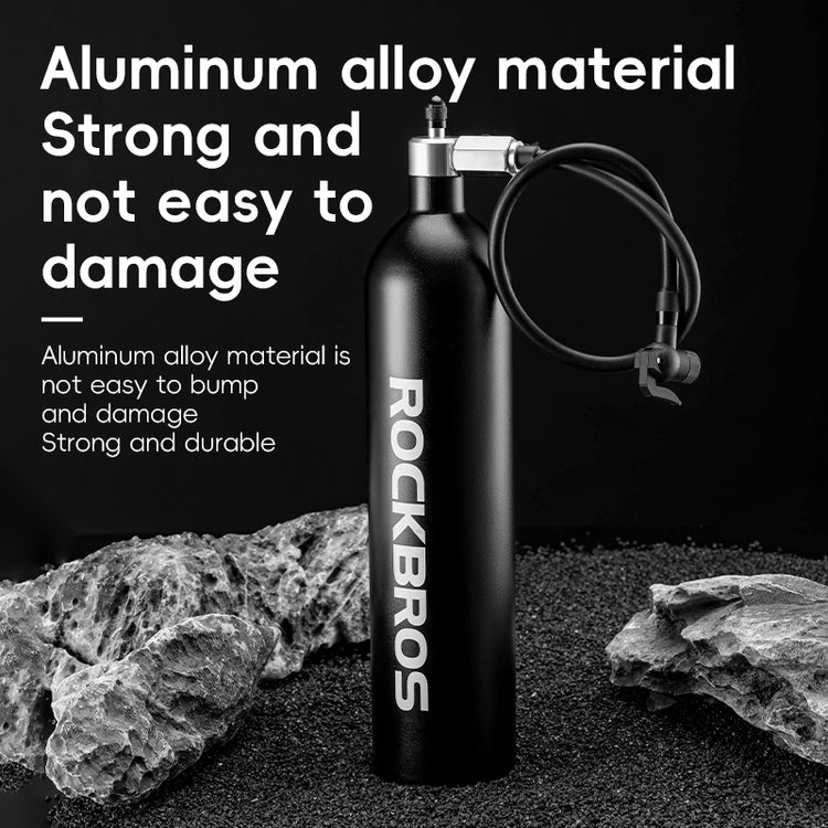 ROCKBROS Bicycle Vacuum Tire Inflation Tank Container 1.2L Recyclable 200PSI Bike Pump Presta Schrader Valve
