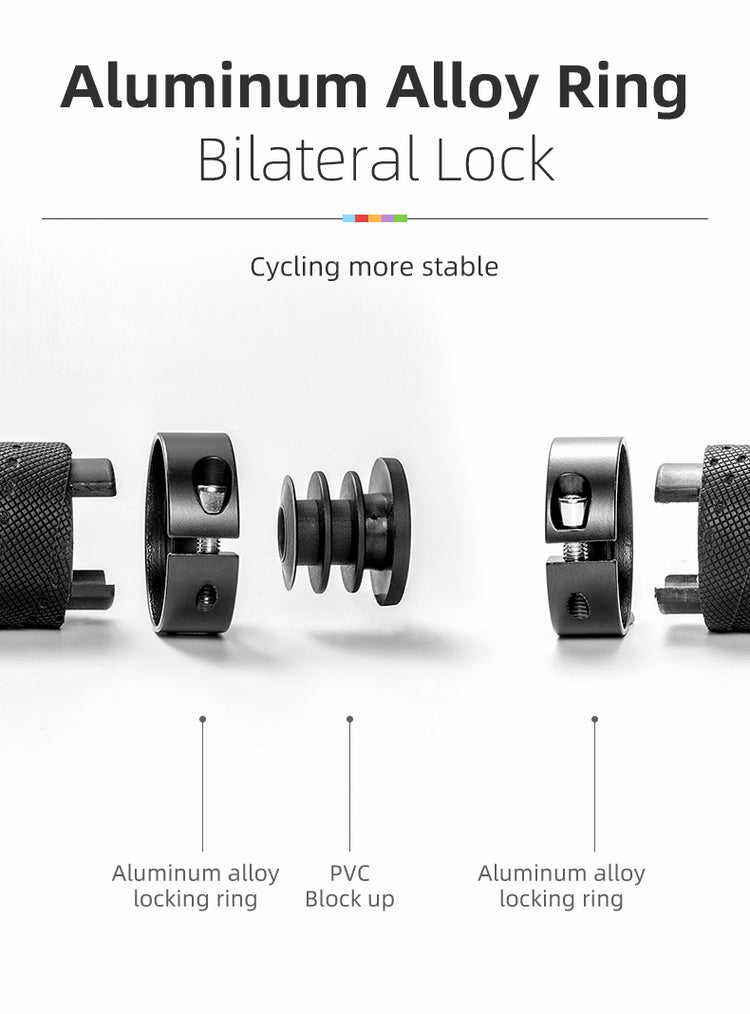 ROCKBROS Bicycle Handlebar Cover Mountain Bike Handlebar Locking Anti-skid Handlebar Grips PU Handle Grip Accessories