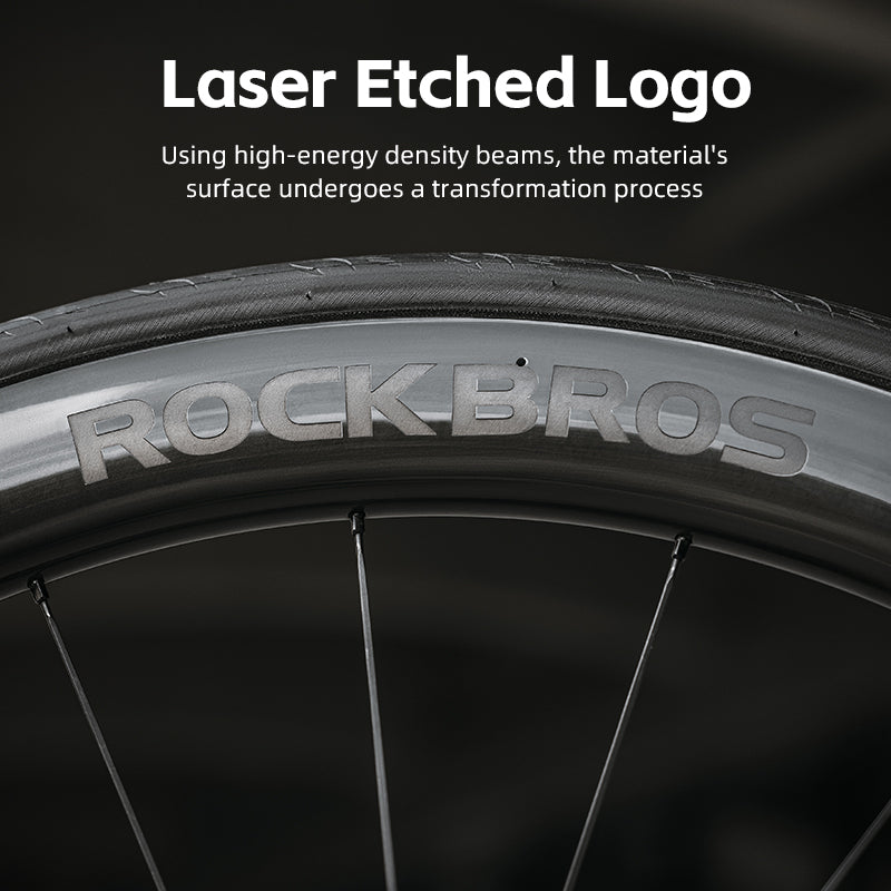 ROCKBROS Road Bike Carbon Fiber Wheelset 50mm Rim Disc Brake 700C Bike Wheels Clincher/Tubeless