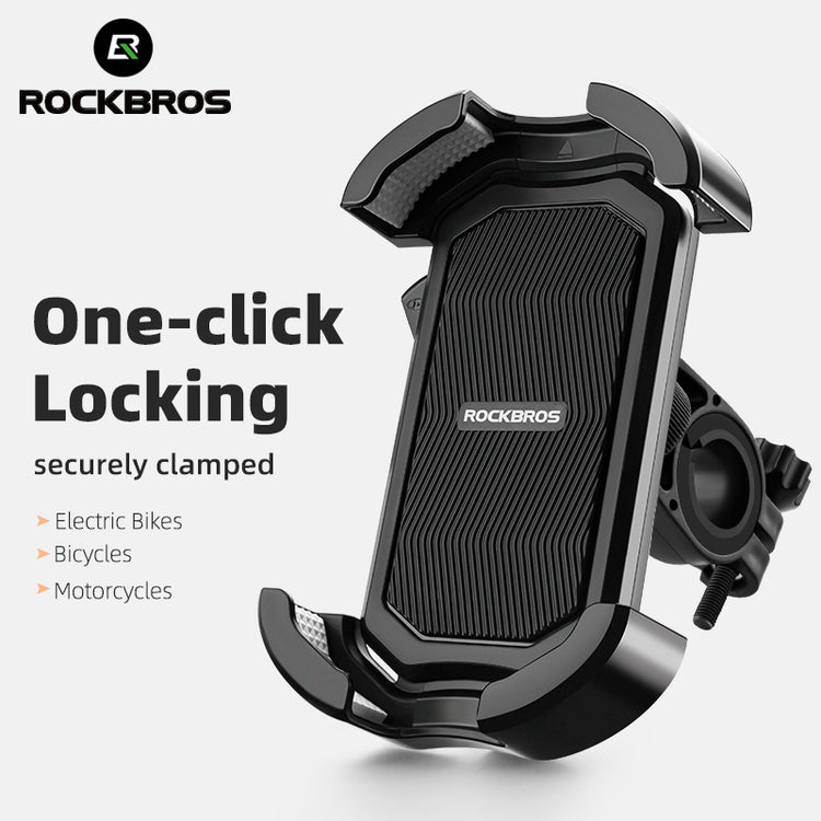 ROCKBROS 360° Rotatable Motorcycle Bike Phone Holder 4.7-6.8Inch Shockproof Cycling Cellphone Mount