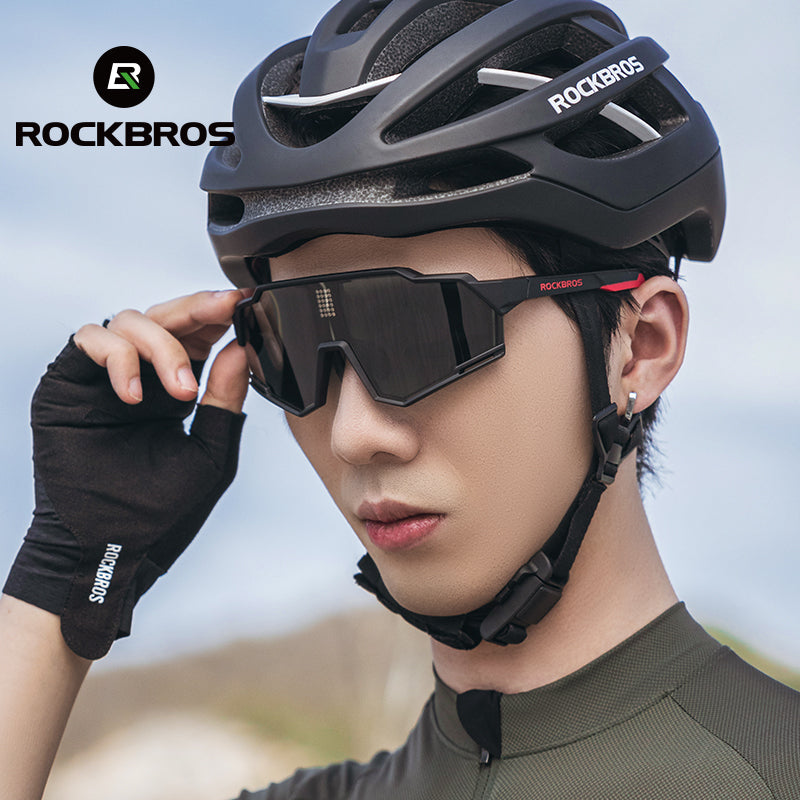 ROCKBROS Cycling Photochromic Electronic Colour Changing Sunglasses Clear