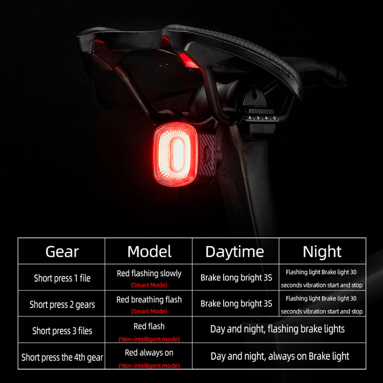 ROCKBROS Cycling Front Light Tail Light Combination Bike 1000LM Headlight Smart Sensing Brake Taillight Waterproof Lamps