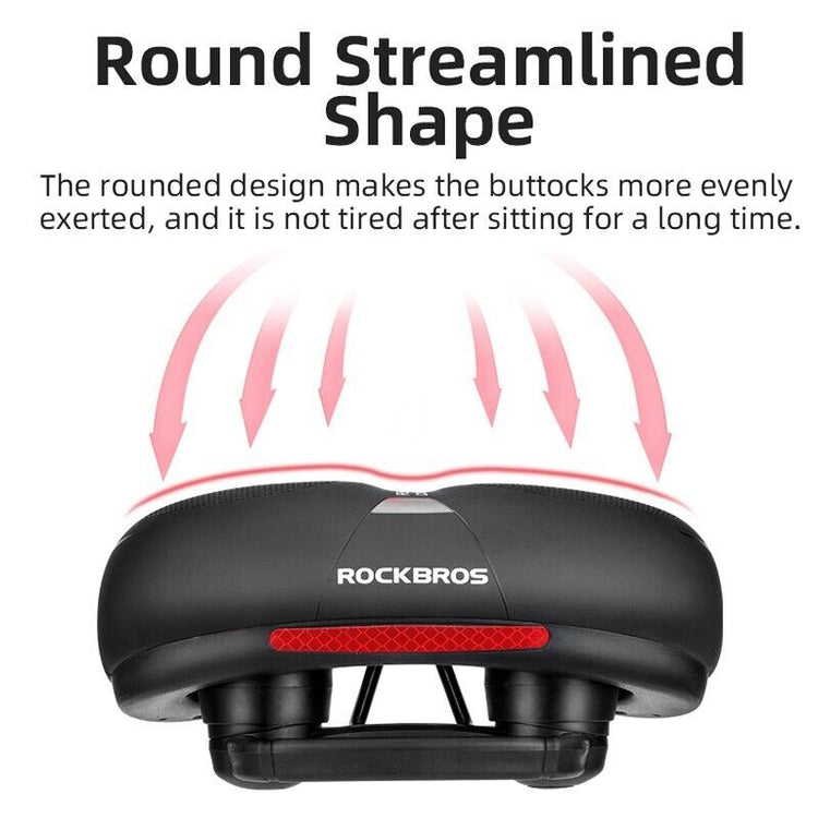 ROCKBROS Bike Bicycle Saddle Seat With Handle Comfort Shockproof Memory Foam Reflective Cycling Cushion