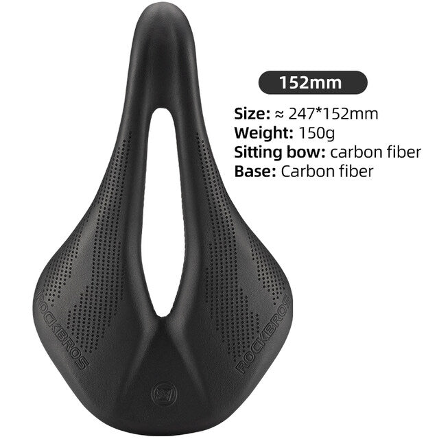 ROCKBROS Bike Carbon Fiber Saddle Ultralight Hollow Breathable Cycling Bicycle Seat