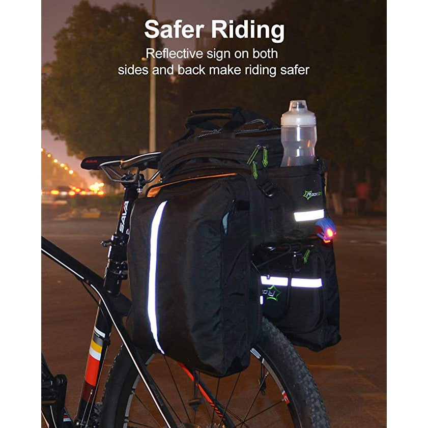 ROCKBROS Bicycle Pannier Bike Bag with Extendable Compartments