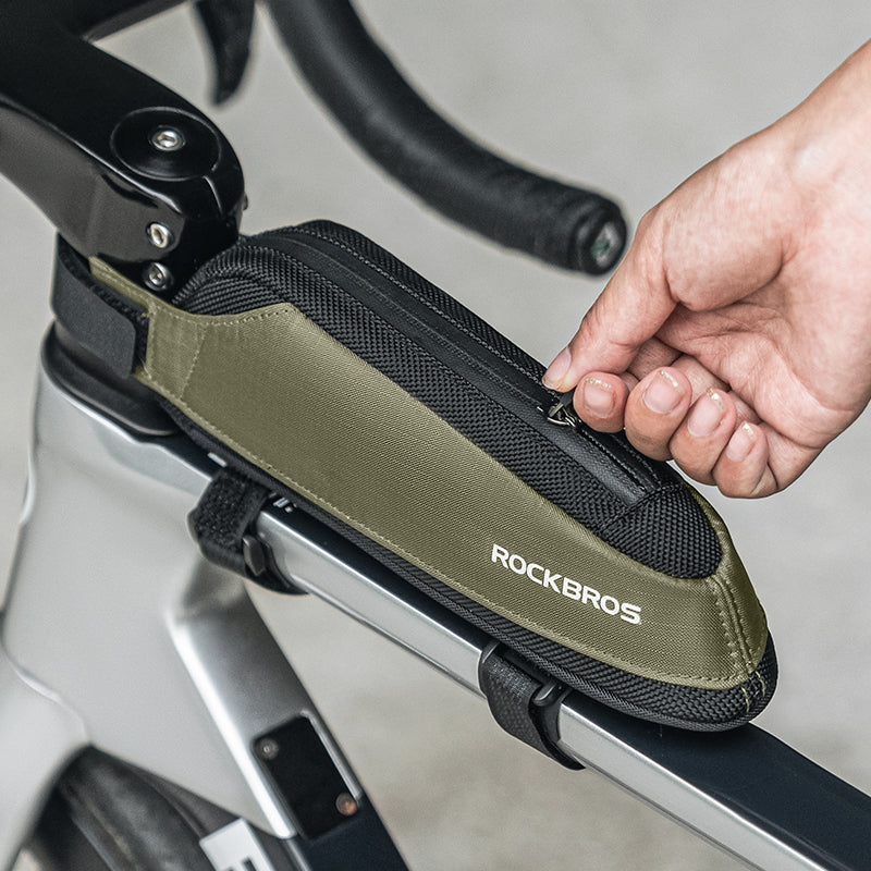ROCKBROS Bicycle Top Tube Bag Cycling MTB Bike Frame Bag Waterproof Reflective