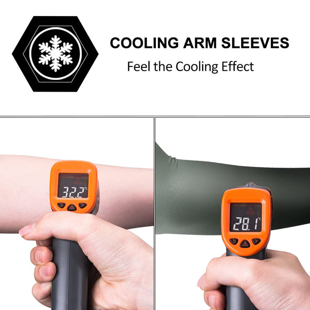 ROCKBROS UPF50+ cooling arm sleeves for cycling and running