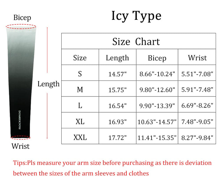 ROCKBROS UPF50+ cooling arm sleeves for cycling and running