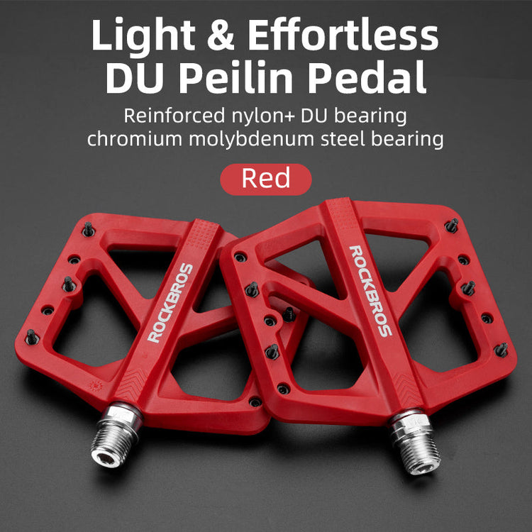 ROCKBROS Large Multicolored Nylon Composite Bike Pedals (Pair)