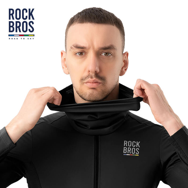 【ROAD TO SKY】Spring & Autumn Balaclava Cycling Scarf and Neck Cover#Color_Black