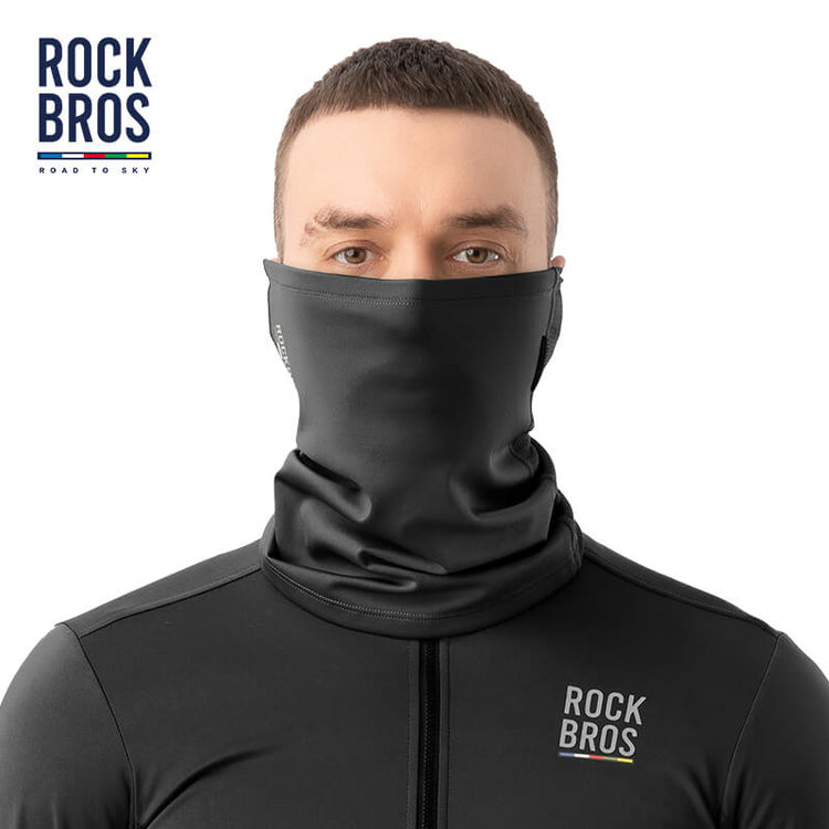 【ROAD TO SKY】Spring & Autumn Balaclava Cycling Scarf and Neck Cover#Color_Black
