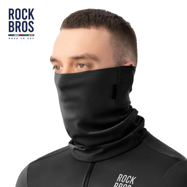 【ROAD TO SKY】Spring & Autumn Balaclava Cycling Scarf and Neck Cover#Color_Black