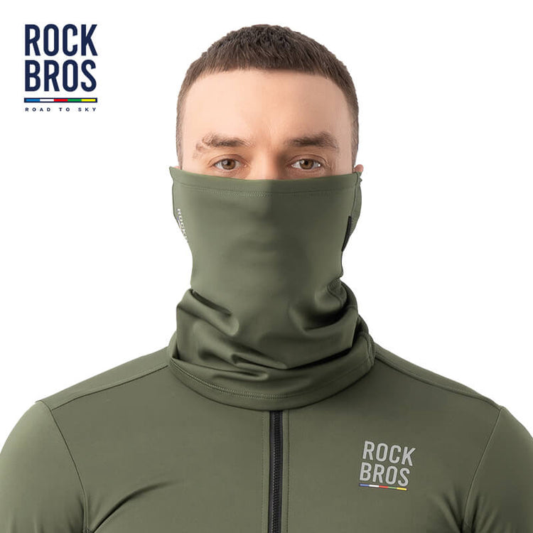 【ROAD TO SKY】Spring & Autumn Balaclava Cycling Scarf and Neck Cover#Color_Green