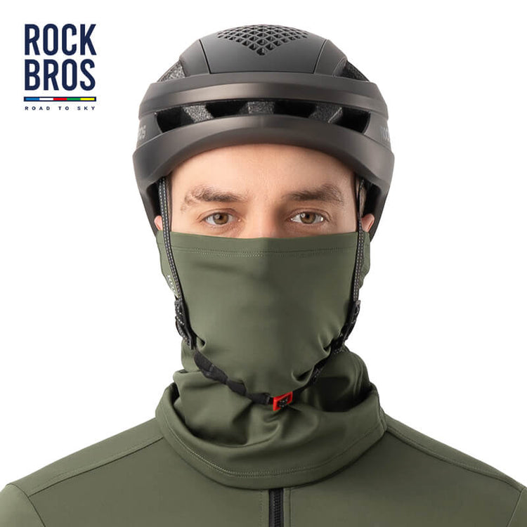 【ROAD TO SKY】Spring & Autumn Balaclava Cycling Scarf and Neck Cover#Color_Green