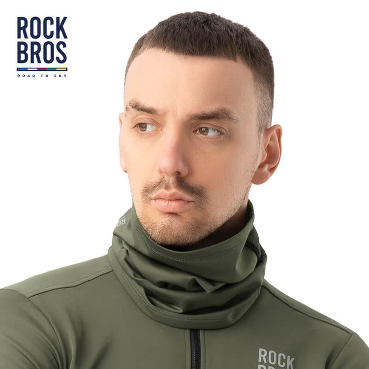 【ROAD TO SKY】Spring & Autumn Balaclava Cycling Scarf and Neck Cover#Color_Green