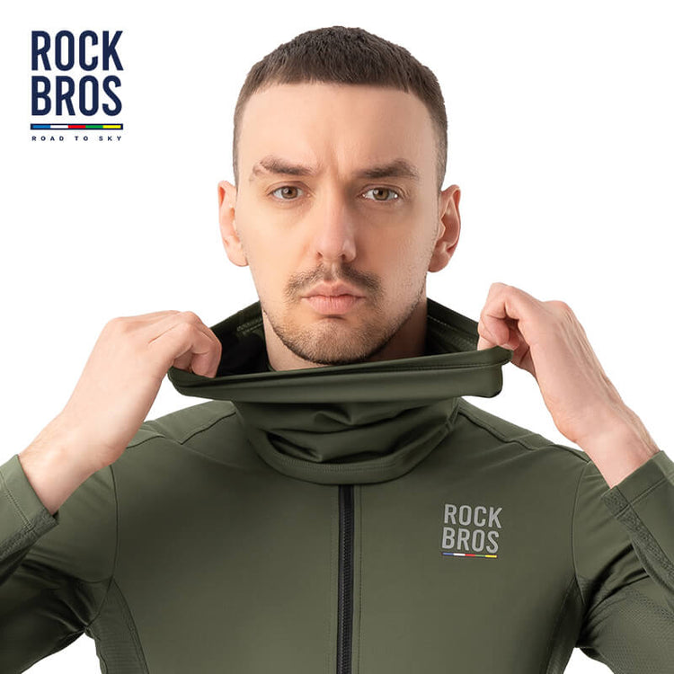 【ROAD TO SKY】Spring & Autumn Balaclava Cycling Scarf and Neck Cover#Color_Green