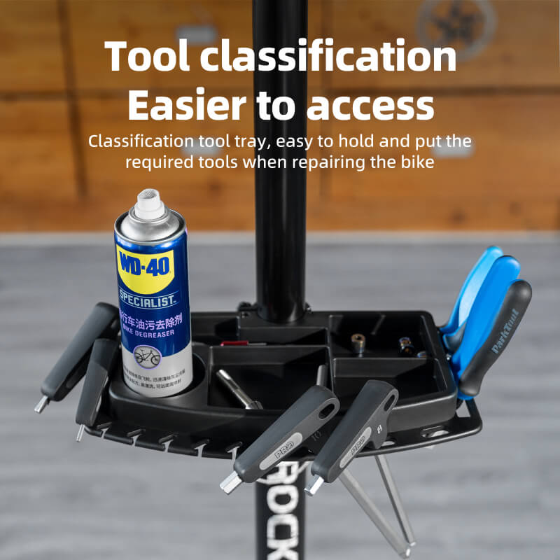 ROCKBROS 360° Rotatable Bike Repair Stand with Tool Tray Options Repair Stand