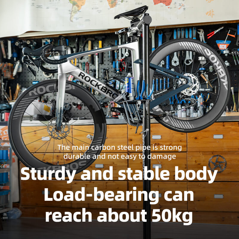 ROCKBROS 360° Rotatable Bike Repair Stand with Tool Tray Options Combination (Stand + Base Plate)
