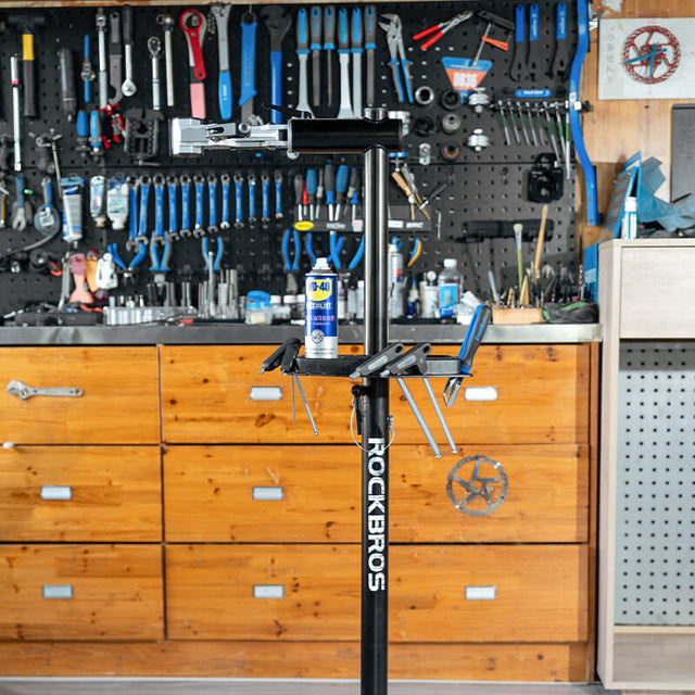 ROCKBROS 360° Rotatable Bike Repair Stand with Tool Tray Options Repair Stand