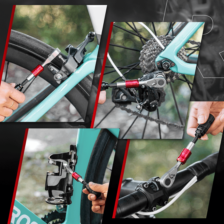 ROCKBROS Bicycle Bike Repair Tool Set featuring a 72-tooth ratchet wrench, designed for efficient and easy bike maintenance with a comprehensive range of tools for repairs and adjustments.