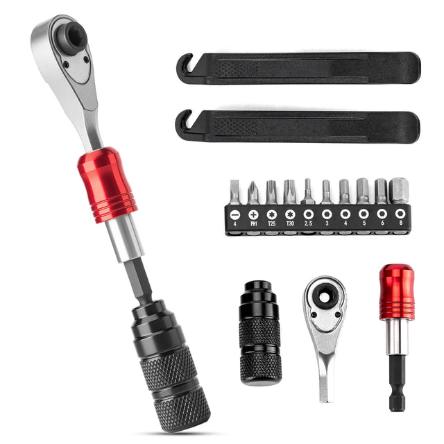 ROCKBROS Bicycle Bike Repair Tool Set featuring a 72-tooth ratchet wrench, designed for efficient and easy bike maintenance with a comprehensive range of tools for repairs and adjustments.