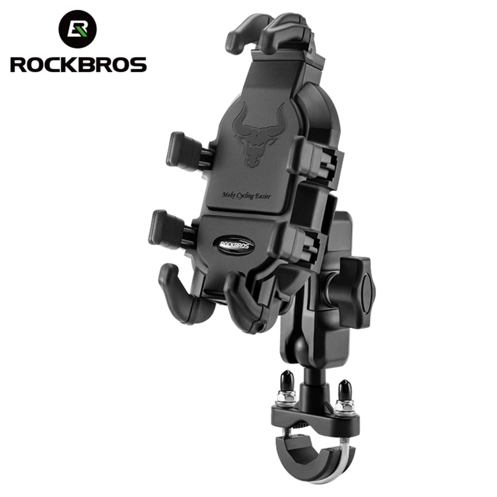 ​ROCKBROS 360° Adjustable Bike Phone Mount – Secure & Versatile Cycling Companion #Style_U-Bar Handlebar