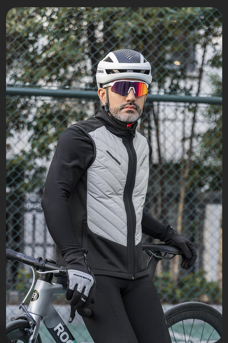 ROCKBROS Heated Vest featuring fast heating technology with 5 heating zones, designed for unisex wear.
