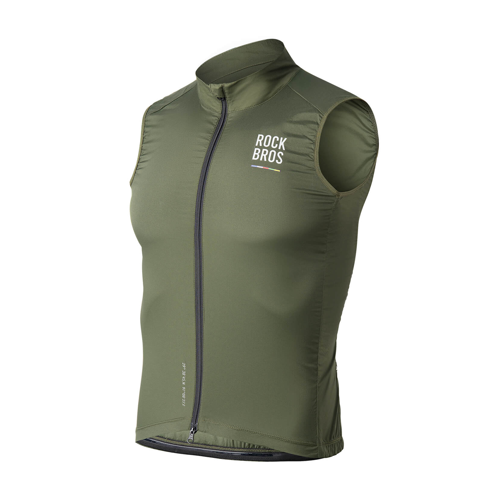 ROCKBROS Men’s Cycling Vest featuring a lightweight, windproof design with UV protection, ideal for outdoor cycling and activities.