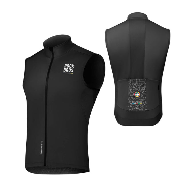 ROCKBROS Men’s Cycling Vest, a windproof and lightweight gilet with UV protection, designed for spring and autumn cycling.