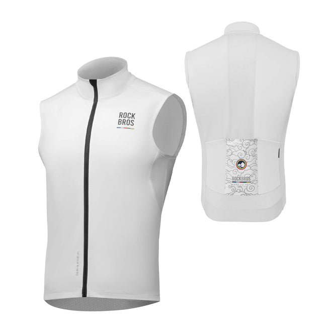 ROCKBROS Men’s Cycling Vest, a windproof and lightweight gilet with UV protection, designed for spring and autumn cycling.