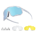 ROCKBROS photochromic sunglasses, UV400 protection, transparent cycling glasses, windproof, TR90 frame, ideal for outdoor sports #Color_Baby Blue