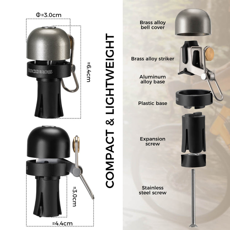ROCKBROS Road Bike Bell Handlebar Plug ¨C Smart, Compact & Loud! 