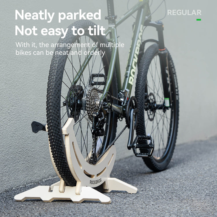 ROCKBROS Adjustable Wooden Bike Stand Durable Floor Rack