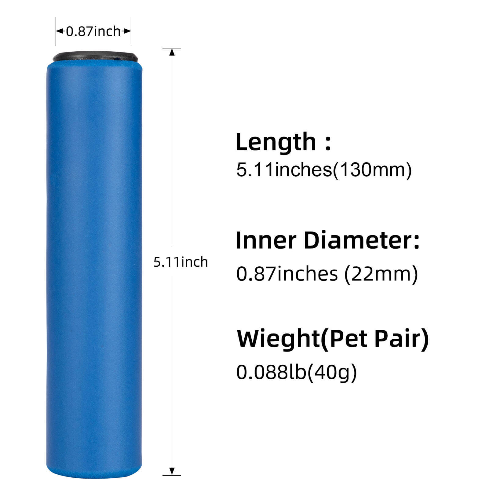 ROCKBROS Bike Foam Comfortable Shock Absorption Bike Handlebar Grips Color Blue