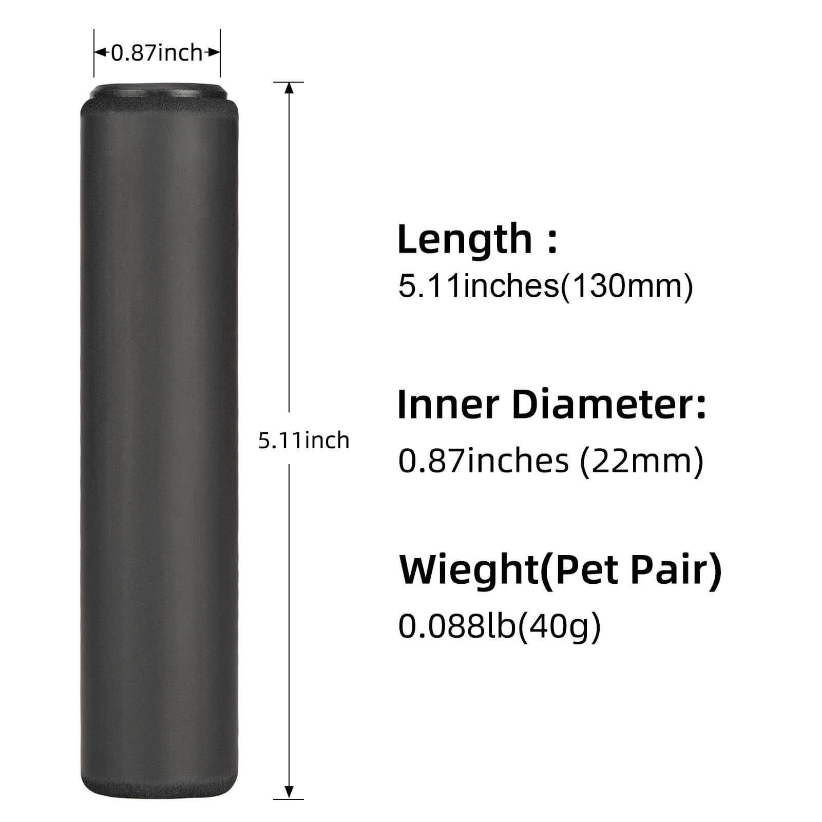 ROCKBROS Bike Foam Comfortable Shock Absorption Bike Handlebar Grips Color Black