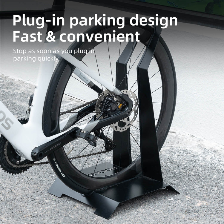 ROCKBROS Bike Stand - L-Shaped Carbon Steel Parking Rack for Mountain Bikes