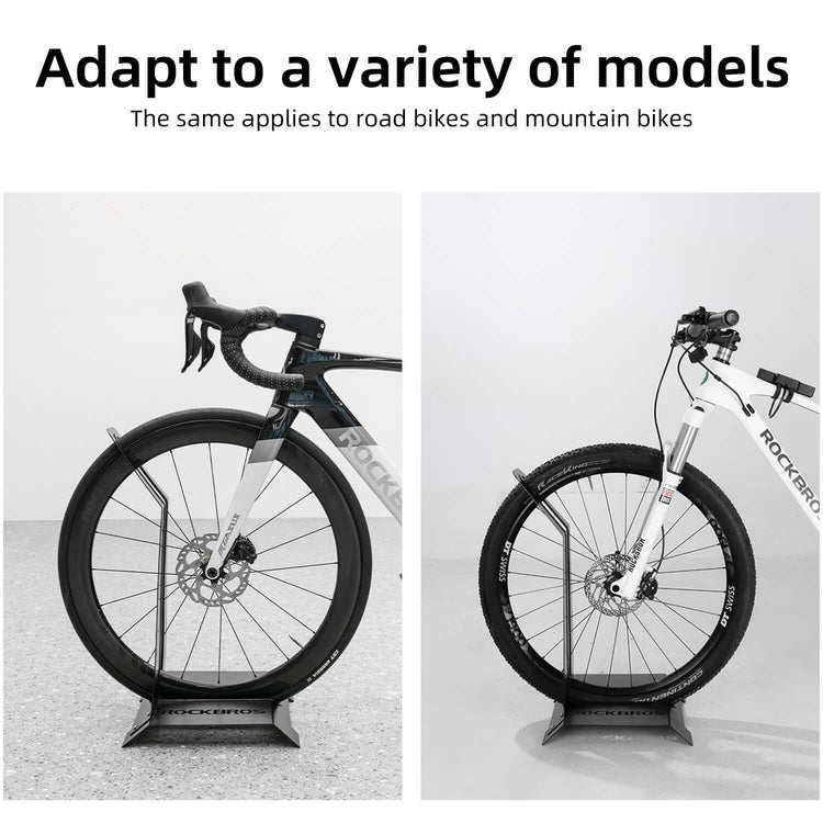 ROCKBROS Bike Stand - L-Shaped Carbon Steel Parking Rack for Mountain Bikes