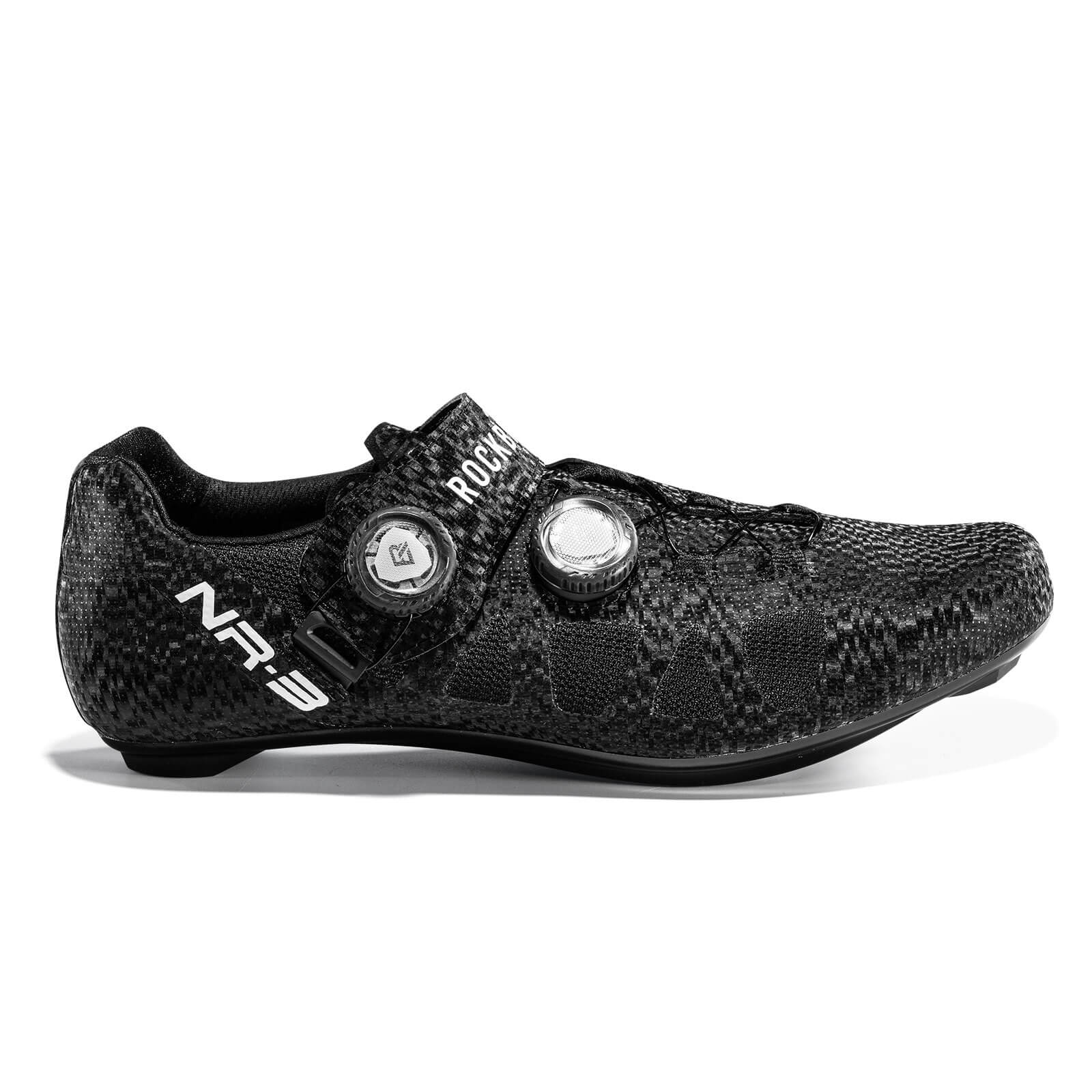 ROCKBROS Carbon Fiber Sole Road Bike Shoes Color White