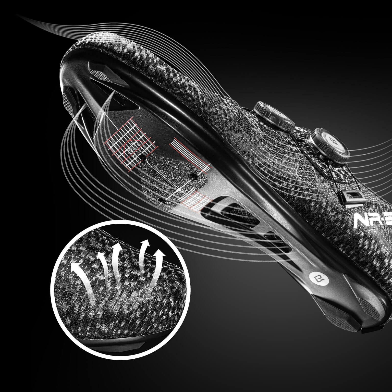 all-groups ROCKBROS Carbon Fiber Sole Road Bike Shoes
