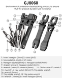 ROCKBROS Foldable Bicycle Multi-Tool Set - Stainless Steel Options 20-in-1 Repair Tool