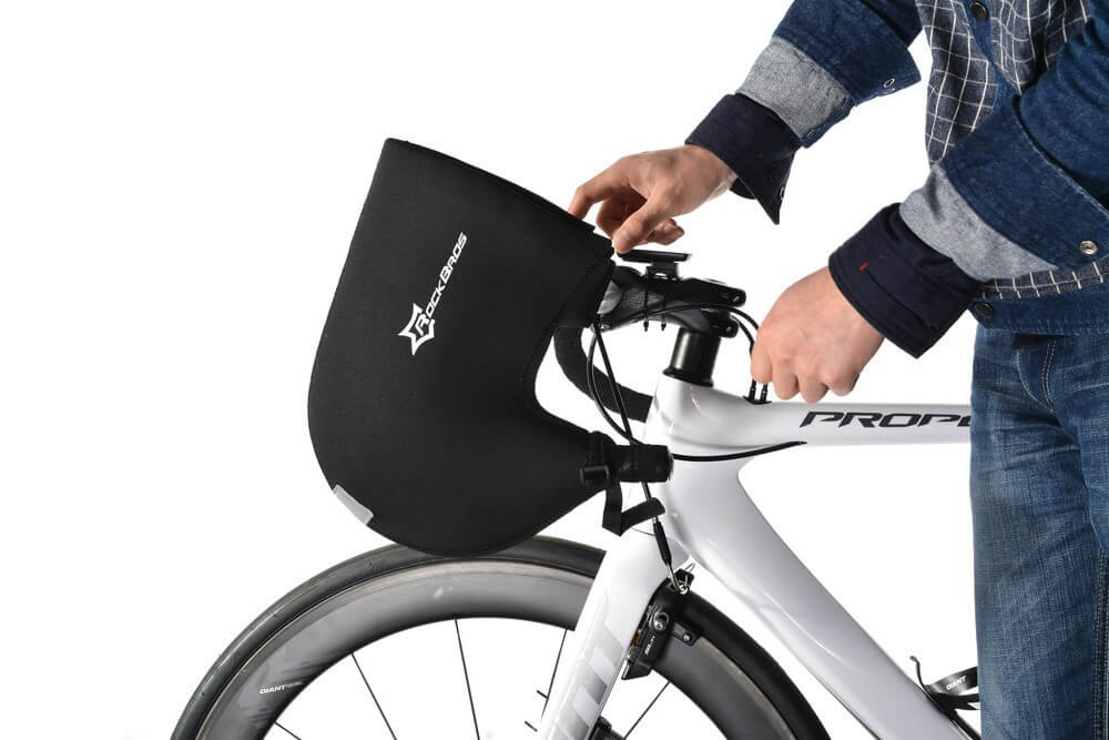 ROCKBROS Handlebar Mittens - Cold Weather Windproof Road Bike Bar Covers