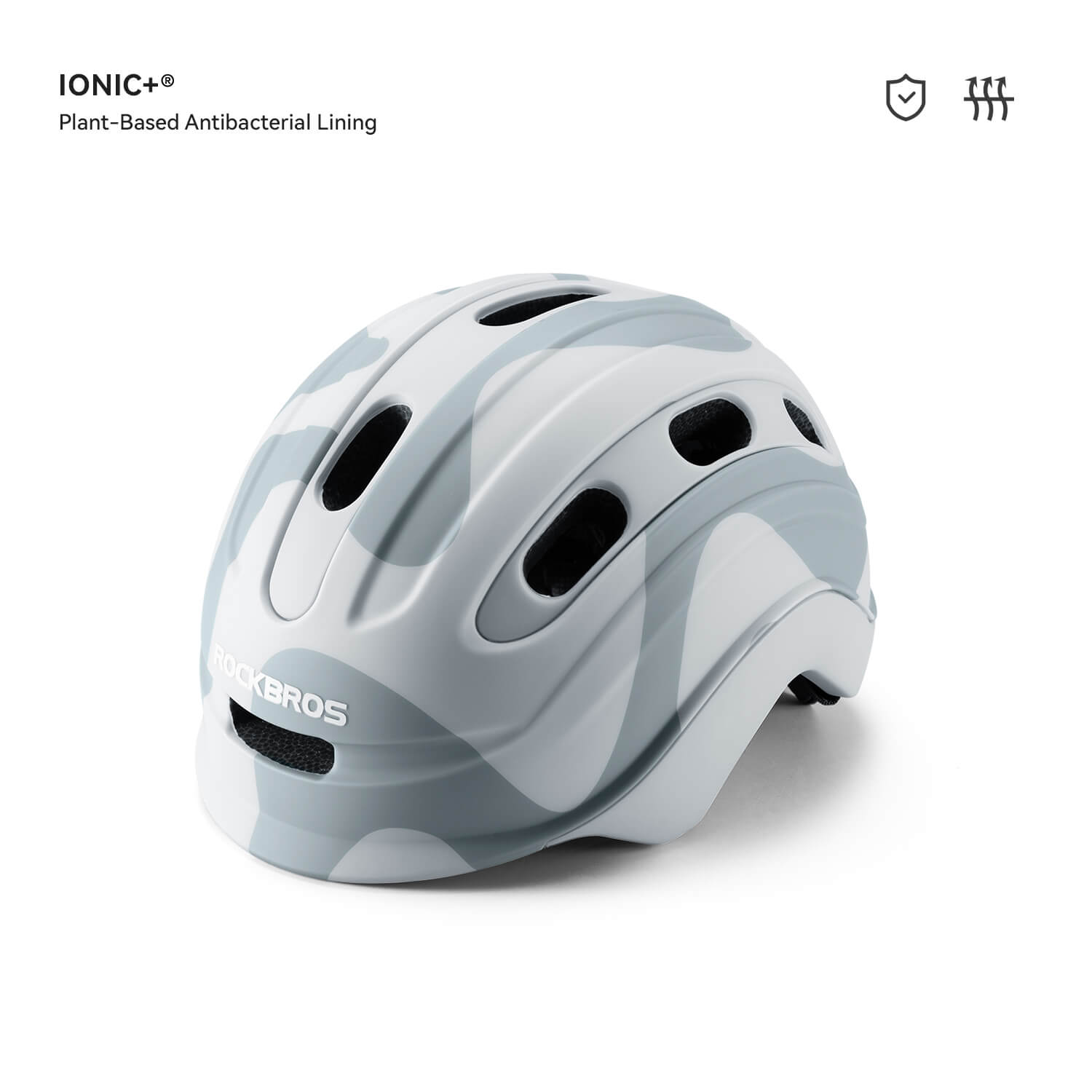 ROCKBROS Kids' Bike Helmet with Tail Light Mounting Option Color Gray