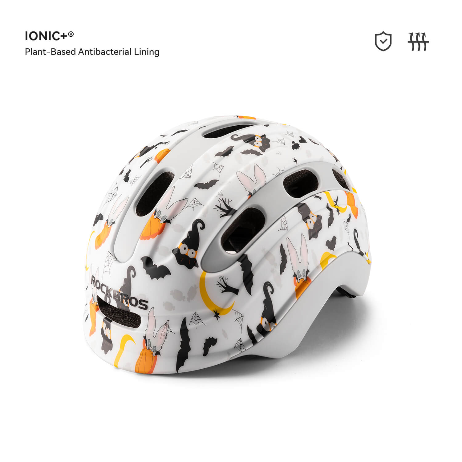 ROCKBROS Kids' Bike Helmet with Tail Light Mounting Option Color GrayGraffiti Color