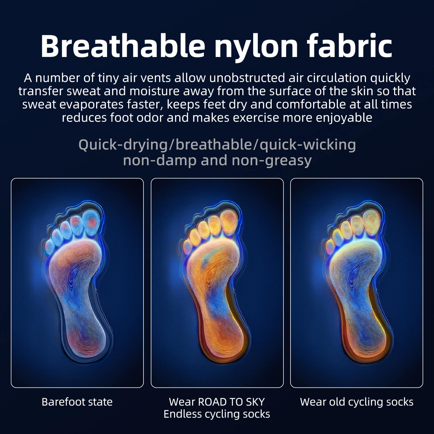 all-groups ROCKBROS Road to Sky Cycling Socks Quick-Qrying Breathable