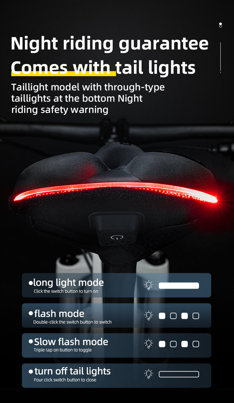 ROCKBROS Soft Bike Saddle Cover Style With Light