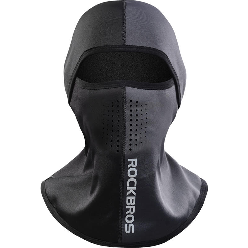 ROCKBROS Thermal Fleece Balaclava with Airholes, Windproof Helmet Color Black-gray