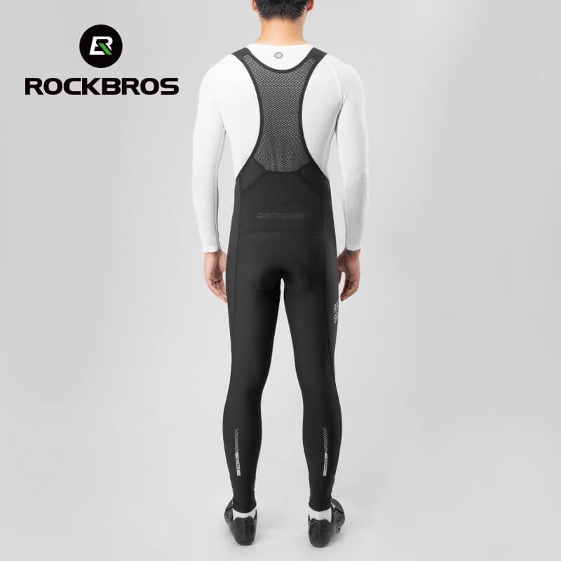 ROCKBROS Thermal Fleece Lined Bib Pants for Cycling