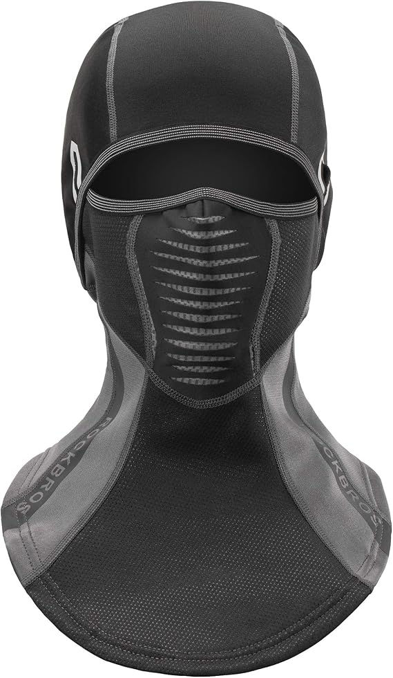 ROCKBROS Windproof Winter Balaclava | Warm Full Face Cover & Neck Color Gray Black