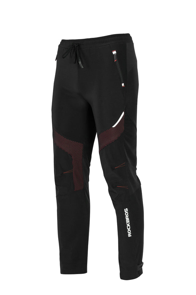 ROCKBROS Windproof Winter Fleece Cycling Trousers  Waterproof Joggers with Zip Pockets