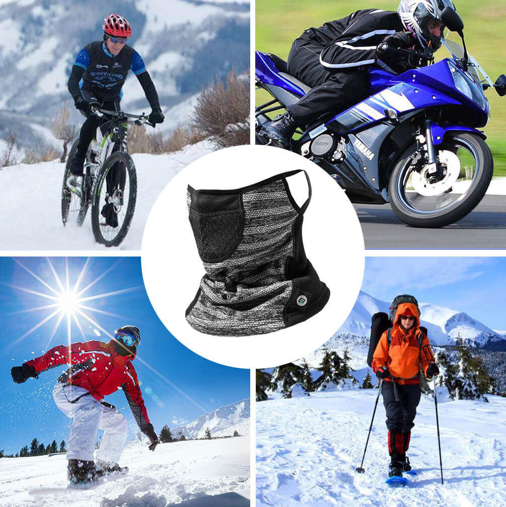 all-groups ROCKBROS Winter Neck Gaiter Warmer with Ear Loops Cold